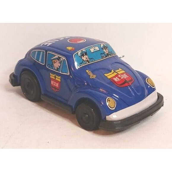 MTU Toys Volkswagon Beetle Rescue 1970s Wind Up Korea Excellent Condition - Picture 4 of 9